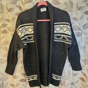 Women's Old Navy Open-Front Fair Isle Cocoon Sweater, Size XL-XXL